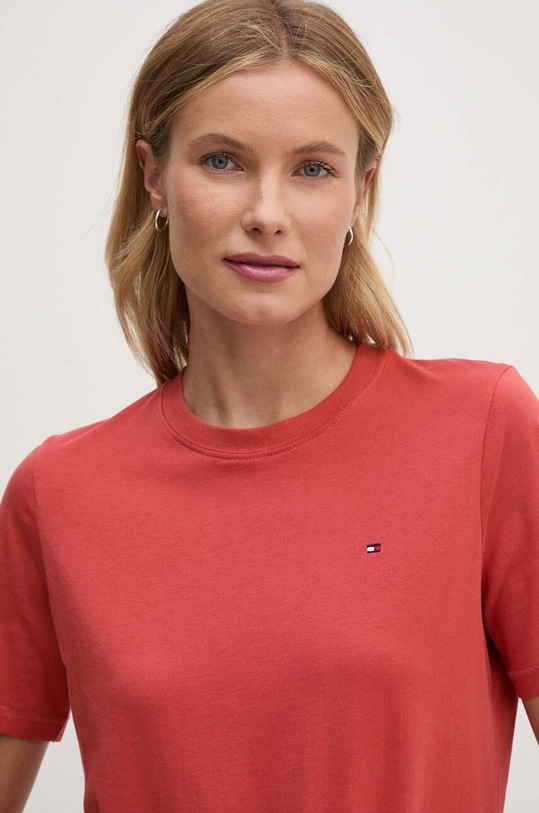 Tommy Hilfiger t-shirt bawełniany bawełna czerwony WW0WW39848