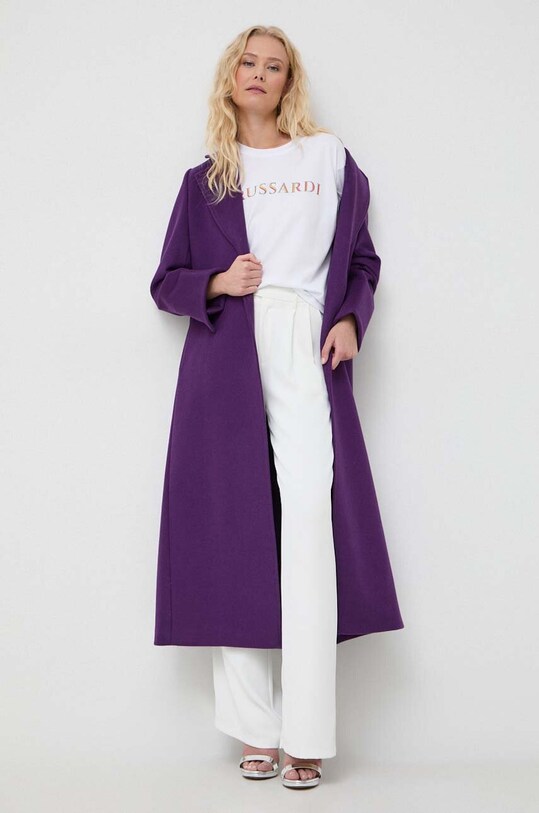 Pamučna majica Trussardi 56T00593.1T005381 bijela AW23