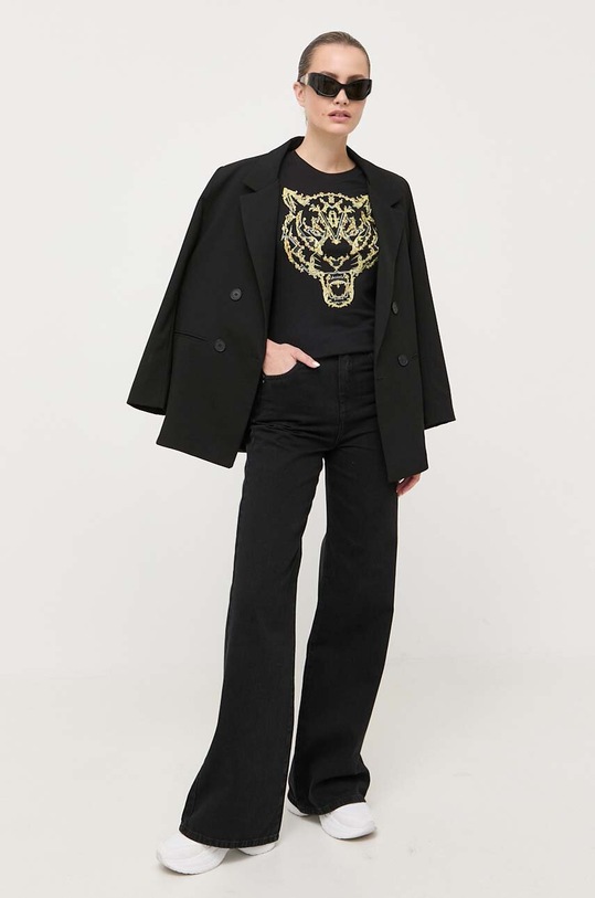 Bavlnené tričko PLEIN SPORT FACC.WTK2935.SJY001N čierna AW23