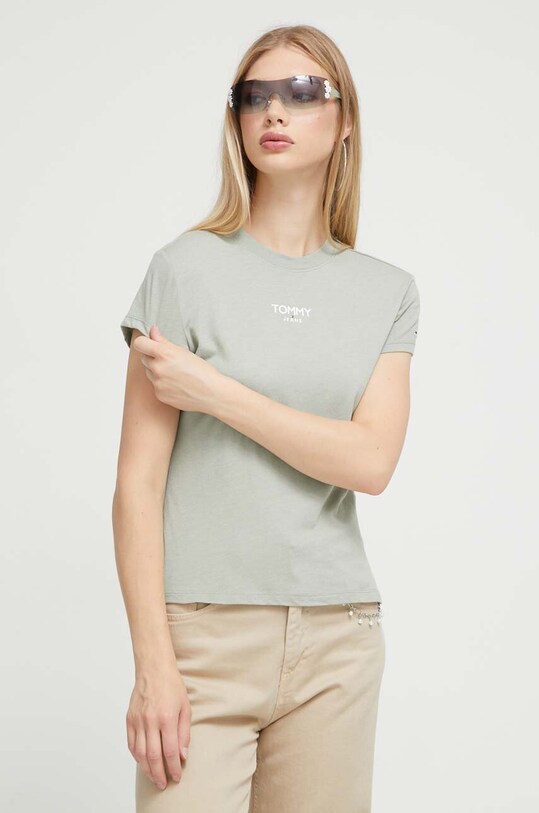 Tommy Jeans t-shirt zielony DW0DW16435