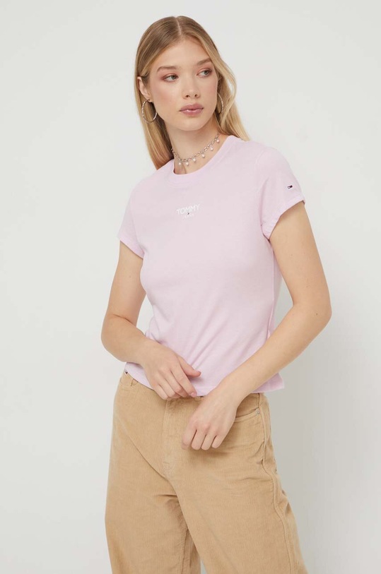 Tommy Jeans t-shirt regular różowy DW0DW16435