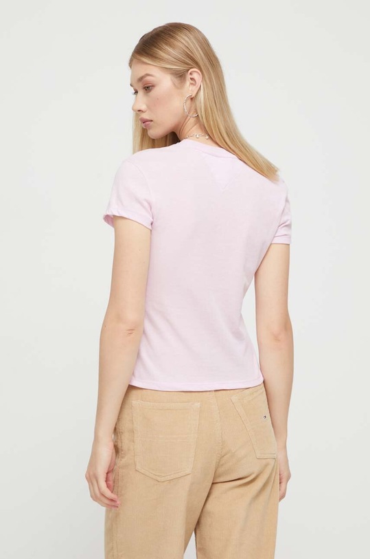 Odzież Tommy Jeans t-shirt DW0DW16435 różowy