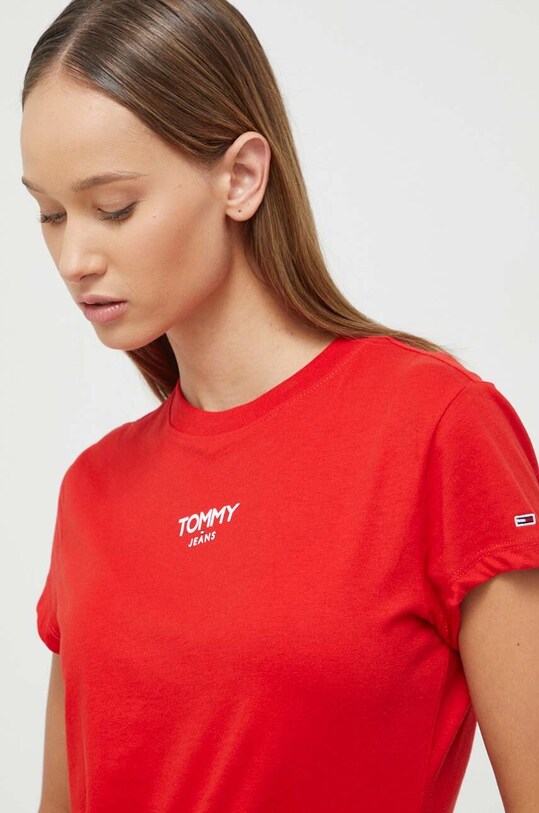 Tommy Jeans t-shirt regular czerwony DW0DW16435