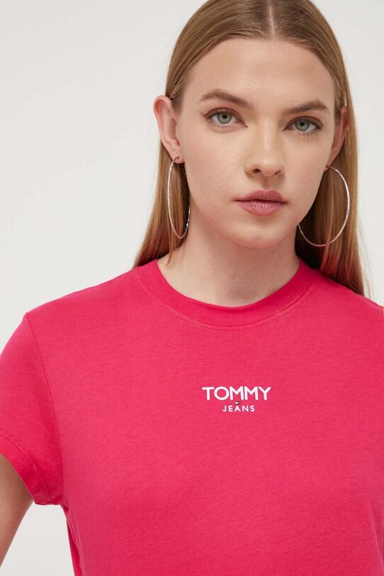 Tommy Jeans t-shirt różowy DW0DW16435