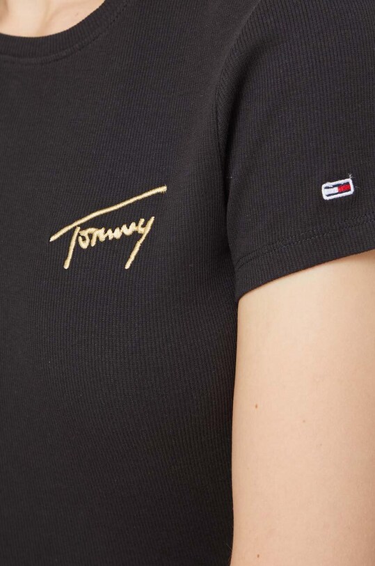 Μπλουζάκι Tommy Jeans DW0DW16929 μαύρο