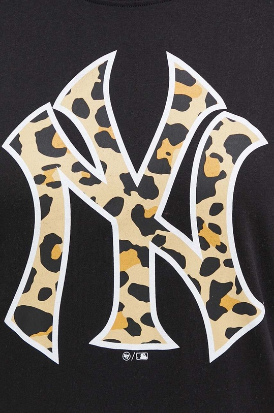 47 brand t-shirt bawełniany MLB New York Yankees BB017TEMECH601385JK czarny