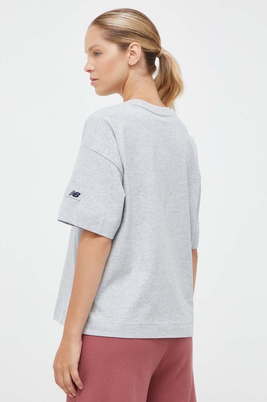 Îmbrăcăminte New Balance tricou din bumbac WT33551AG gri