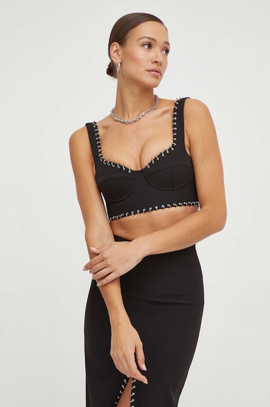 Top Patrizia Pepe με ελαστάν μαύρο 2C1519.A360