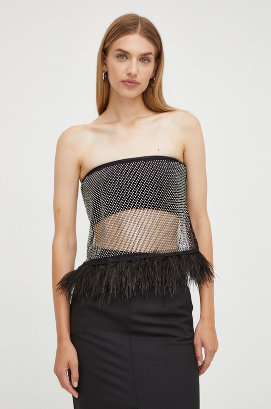 Топ Patrizia Pepe чёрный 2M4337.A9U8