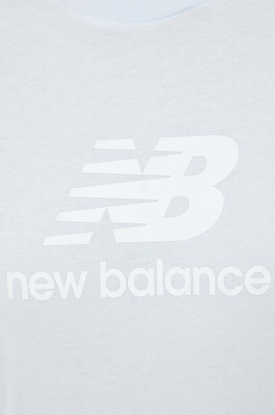 New Balance t-shirt bawełniany WT31546IB niebieski