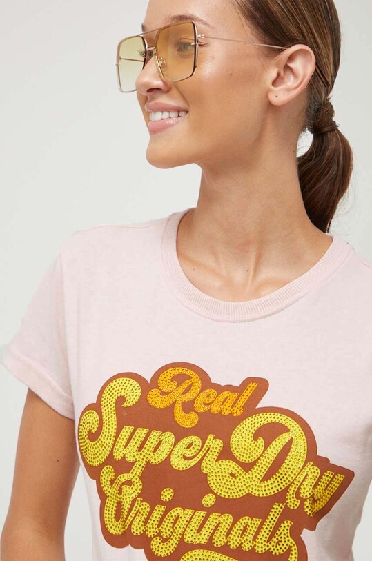 Superdry t-shirt różowy W1011234A.9CU