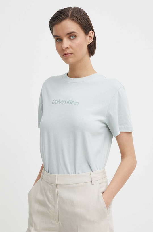 Calvin Klein t-shirt bawełniany niebieski K20K205448