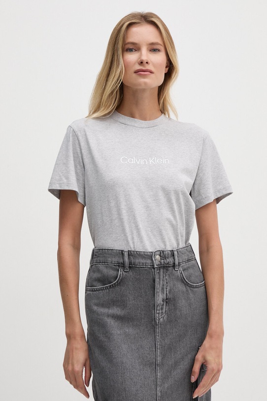 Calvin Klein t-shirt bawełniany K20K205448 szary SS25