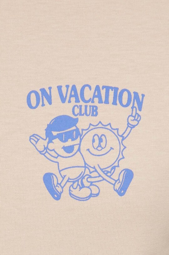 Bavlnené tričko On Vacation OVC.LT97 béžová