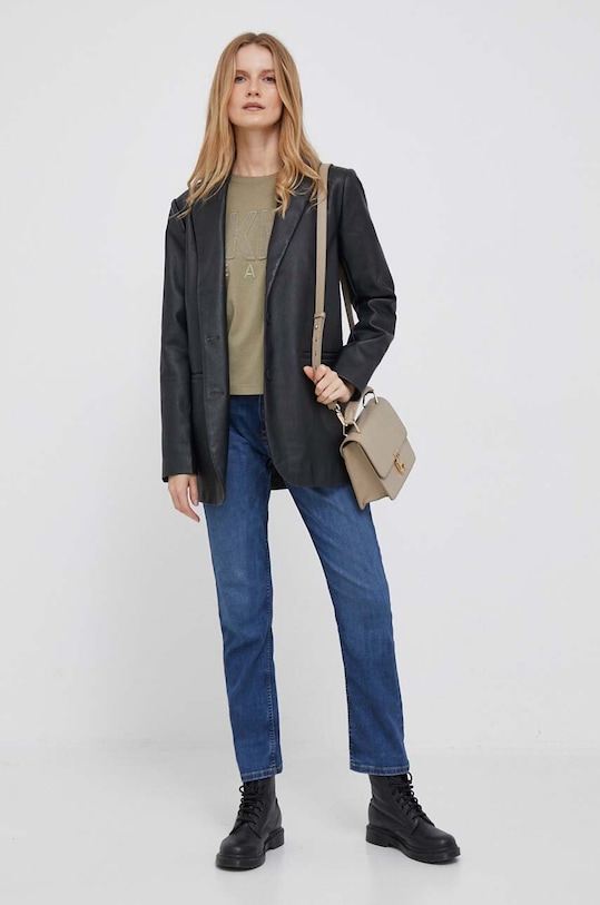 Dkny t-shirt E33T9USB zielony AW23