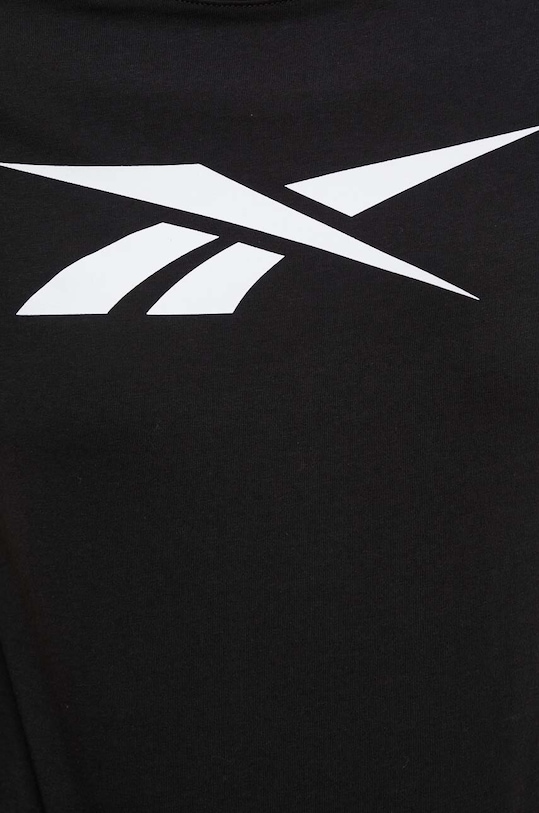 Βαμβακερό μπλουζάκι Reebok 100073066 μαύρο