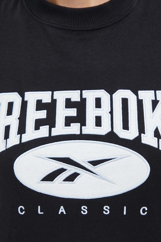 Памучна тениска Reebok Classic ARCHIVE ESSENTIALS 100036314 черен