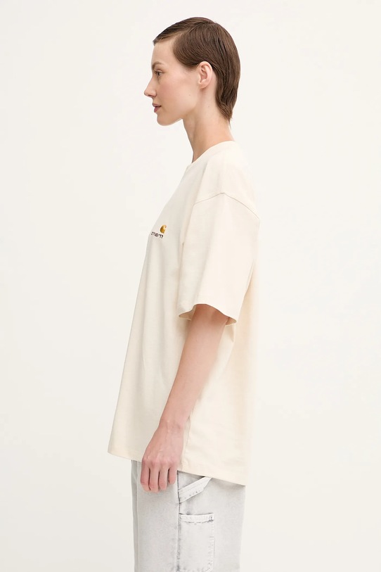 Одежда Хлопковая футболка Carhartt WIP I032218.05XX бежевый