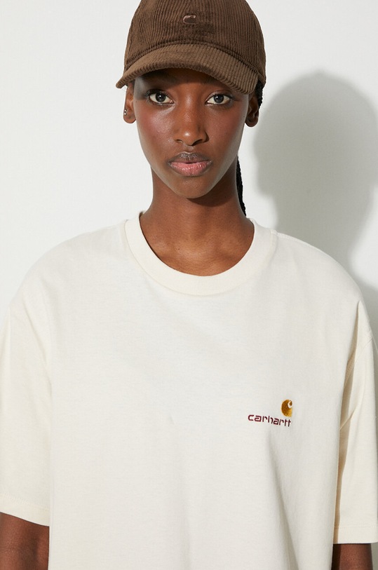 Памучна тениска Carhartt WIP I032218.05XX бежов
