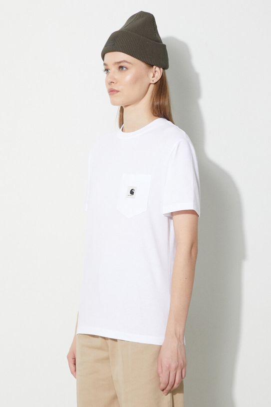 Βαμβακερό μπλουζάκι Carhartt WIP λευκό I032215.02XX