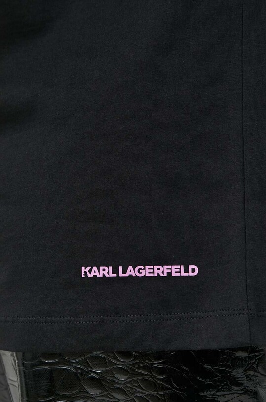 Karl Lagerfeld t-shirt bawełniany 236W1730 czarny