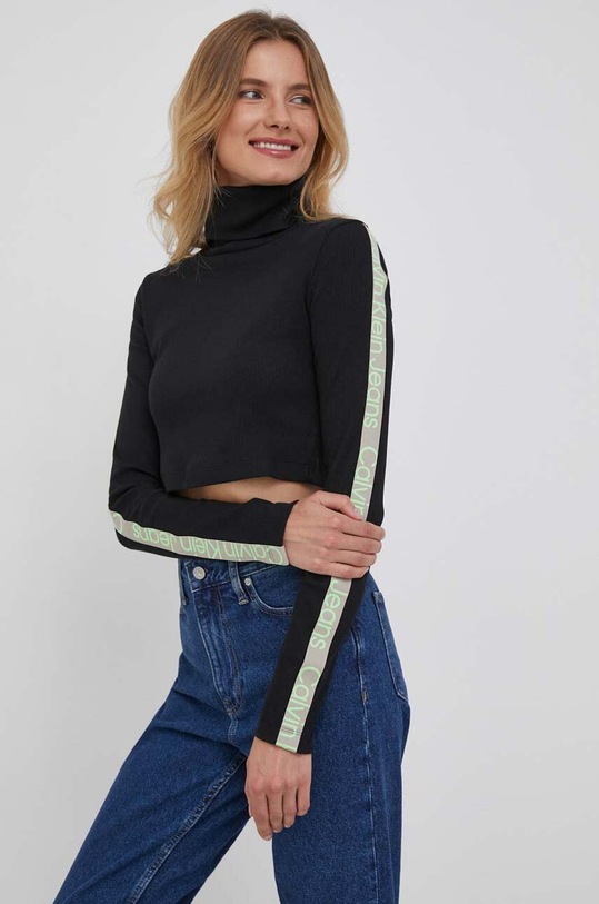 Calvin Klein Jeans hosszú ujjú fekete J20J222729