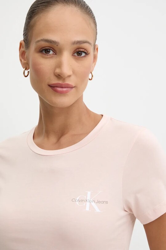 Хлопковая футболка Calvin Klein Jeans 2 шт J20J219734 розовый