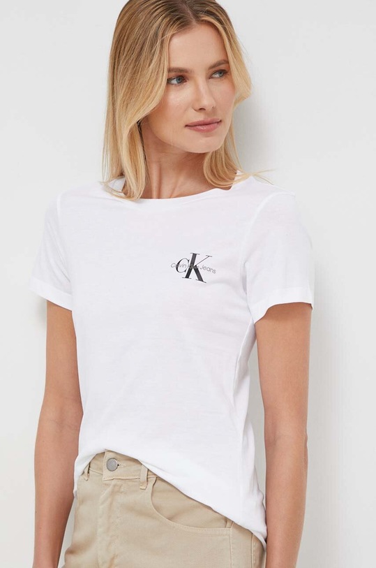 Бавовняна футболка Calvin Klein Jeans 2-pack J20J219734 бежевий SS25