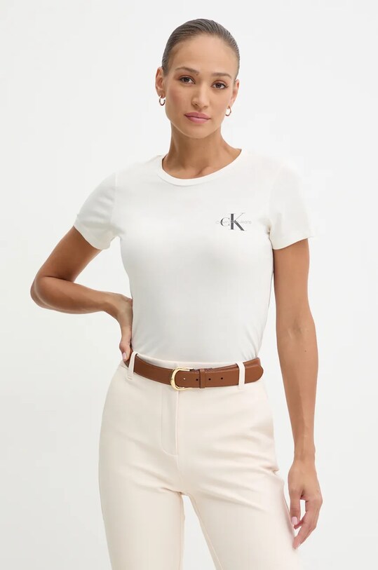 Хлопковая футболка Calvin Klein Jeans 2 шт J20J219734 чёрный SS25
