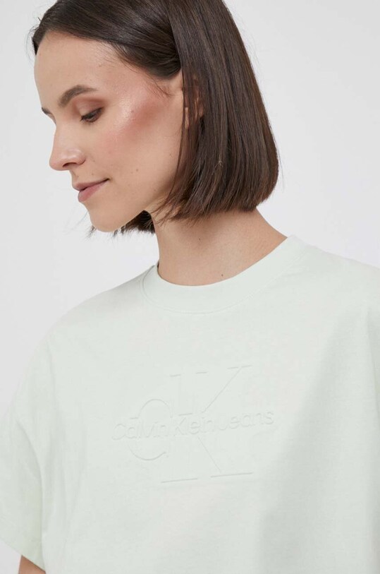 Calvin Klein Jeans t-shirt bawełniany zielony J20J222040