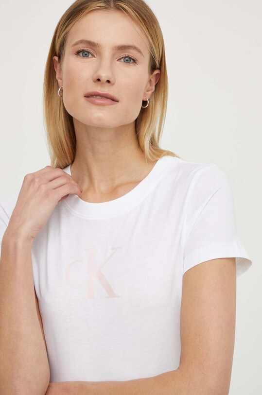 Бавовняна футболка Calvin Klein Jeans бавовна білий J20J222343
