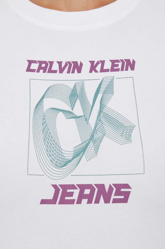 Tričko Calvin Klein Jeans J20J222345 biela