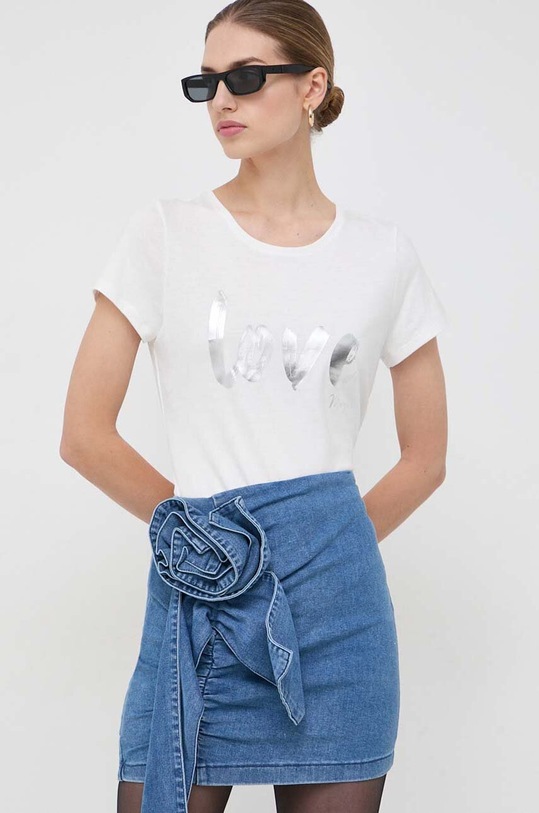 Morgan t-shirt regular biały DLOVA.OFF.WHITE