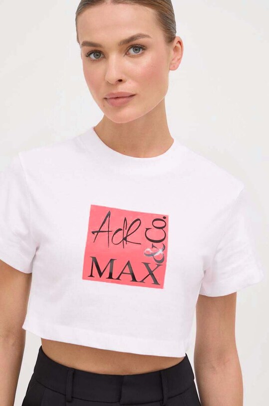 MAX&Co. t-shirt bawełniany x Anna Dello Russo biały C9740423