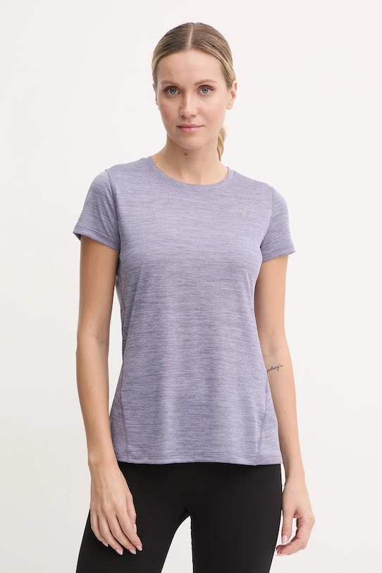 Mizuno tricou de alergare Impulse core melanj violet J2GAA721