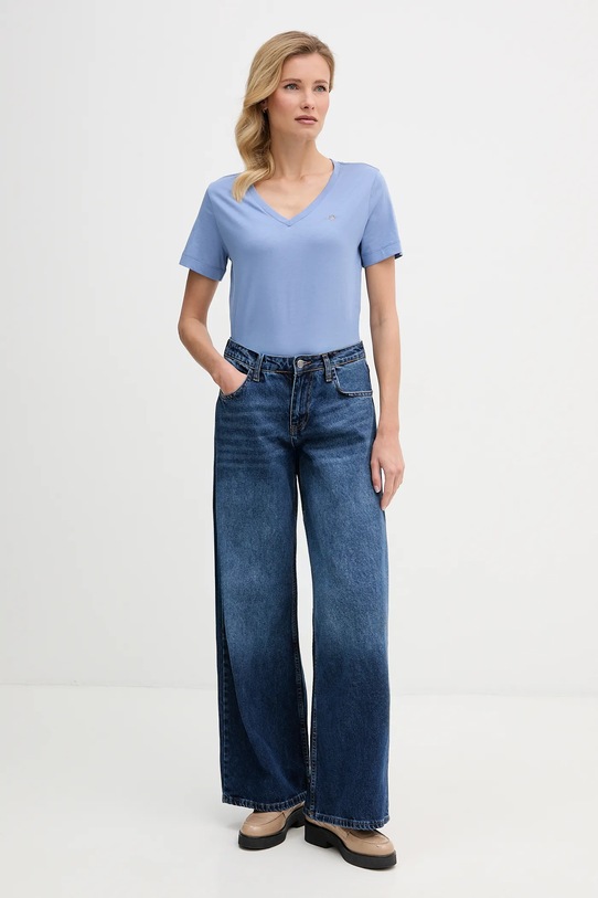 Gant t-shirt bawełniany 4200750 niebieski AW25