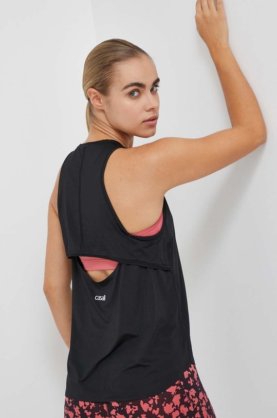 Top za trening Casall Technical bez uzorka crna 23117.