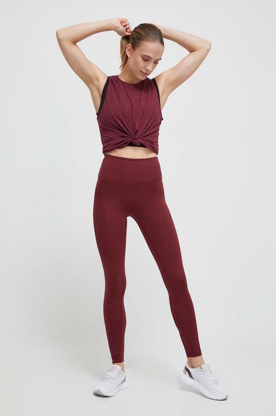 Tréninkový top Casall Soft Texture 23102 burgundské AW23
