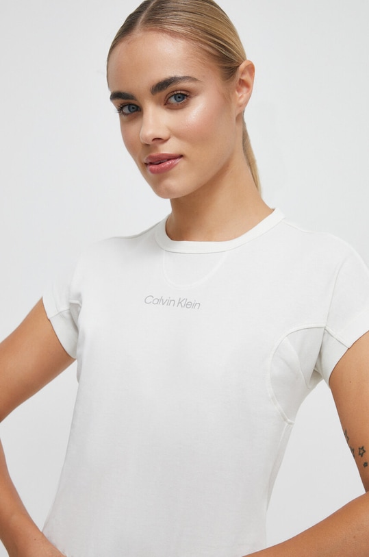 Μπλουζάκι προπόνησης Calvin Klein Performance στάμπα λευκό 00GWF3K154