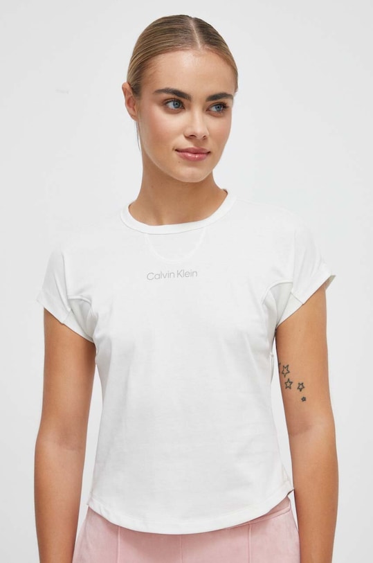 Μπλουζάκι προπόνησης Calvin Klein Performance 00GWF3K154 λευκό AW23