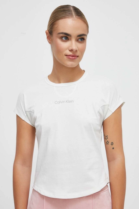 Calvin Klein Performance t-shirt treningowy 00GWF3K154 biały AW23