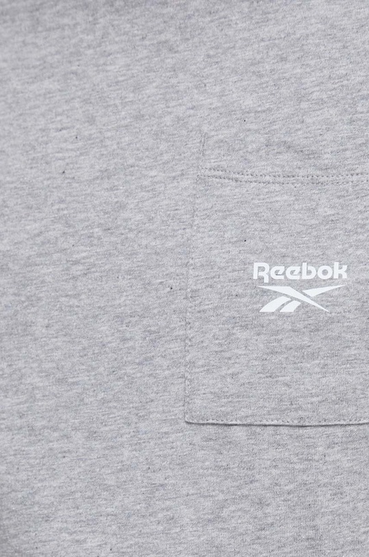 Βαμβακερό μπλουζάκι Reebok γκρί 100037556