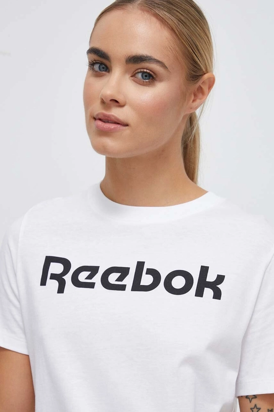 Odjeća Pamučna majica Reebok 100073077 bijela