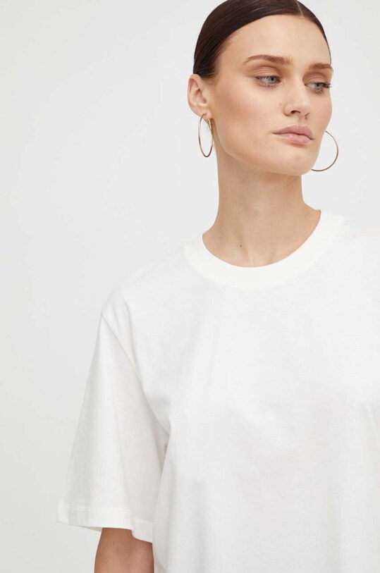 Бавовняна футболка By Malene Birger бежевий Q70728009Z