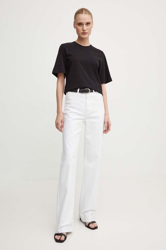 Bavlnené tričko By Malene Birger Q70728009Z čierna AA00