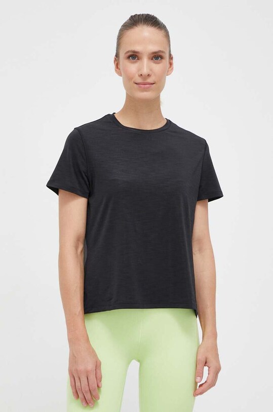 Reebok t-shirt treningowy Athletic z elastanem czarny 100028151