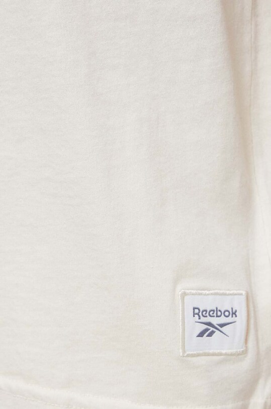 Pamučna majica Reebok Classic bež 100036484