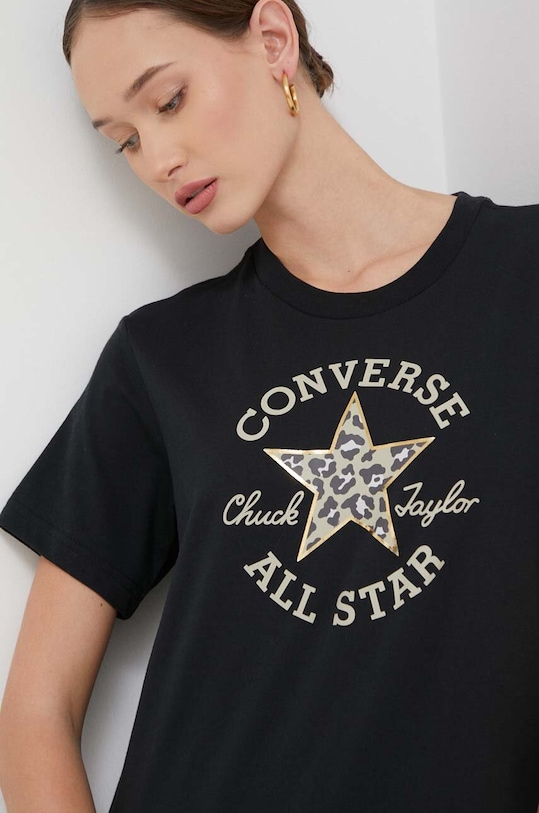 Converse tricou din bumbac negru 10026101.A02