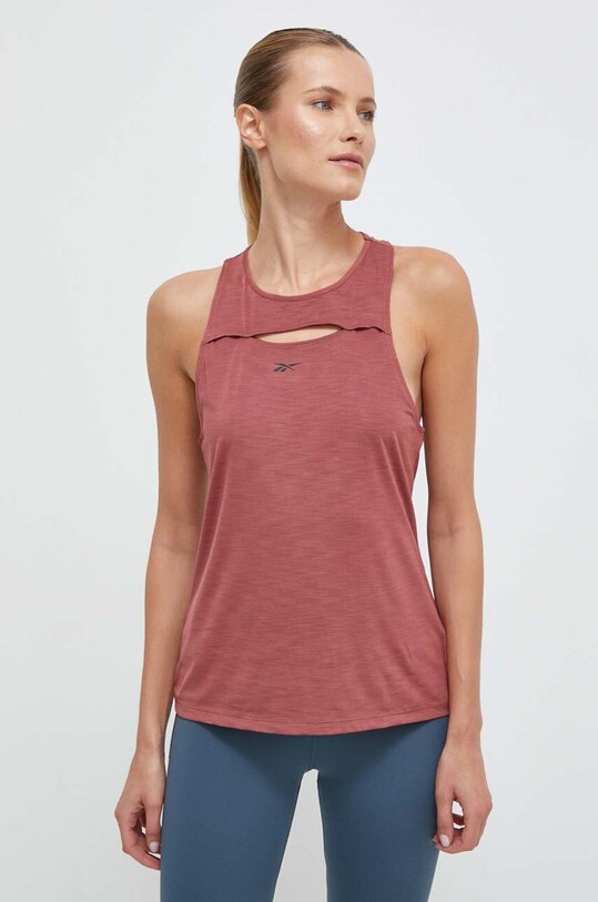 Tréningový top Reebok ACTIVCHILL Athletic jednofarebný burgundské 100035478