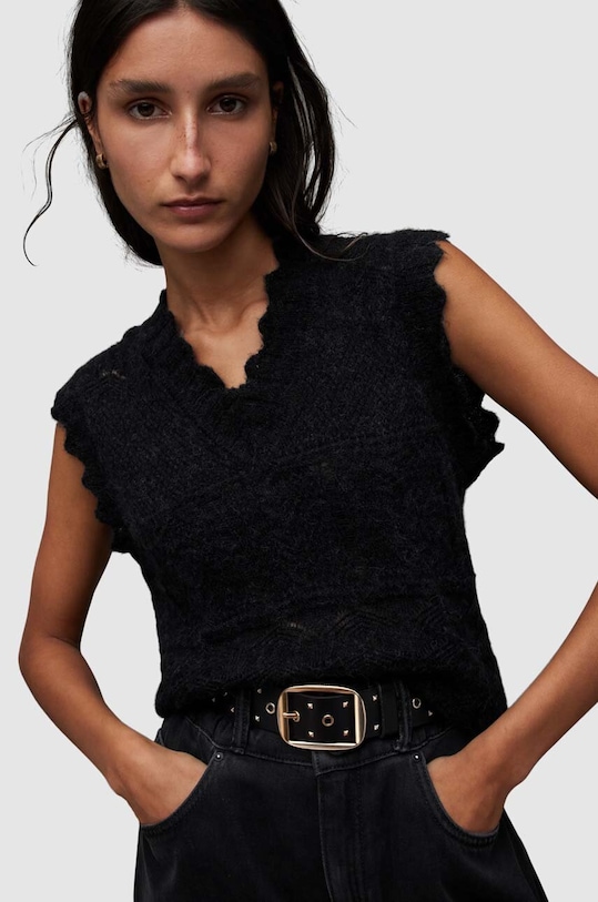 Majica kratkih rukava AllSaints VANESSA WK036Z crna AW23